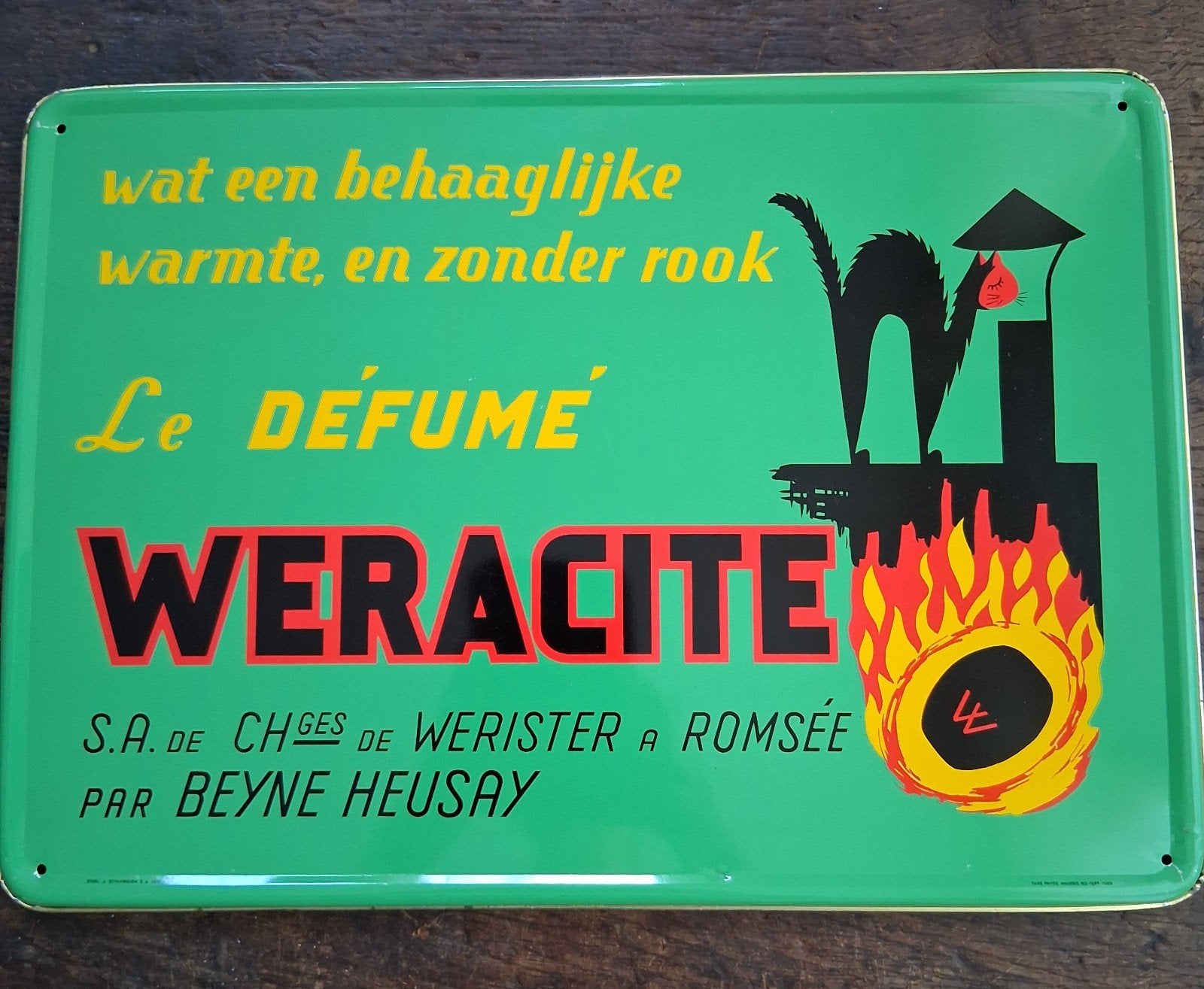 panneau d'affichage en métal 1965, Enlèvement ou Envoi, Panneau publicitaire