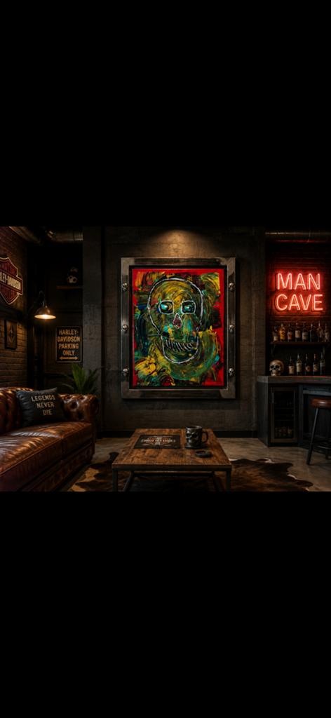 Skull schilderij, Antiek en Kunst, Ophalen