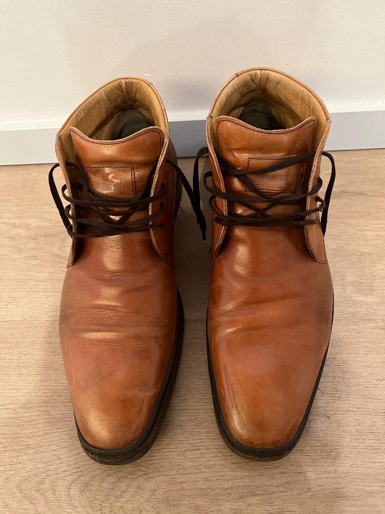 Van Bommel schoenen in nieuwstaat - Maat 7 (40 2/3) - Cognac, Ophalen of Verzenden, Veterschoenen