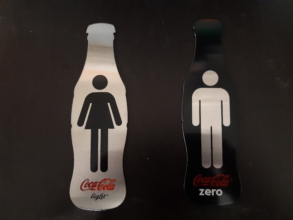 COCA COLA pictogramme inox pour wc, Collections, Enlèvement ou Envoi, Neuf, Panneau publicitaire