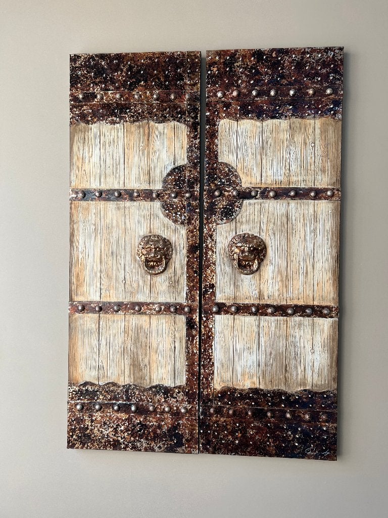 Magnifique Toile/cadre asiatique, Comme neuf, Enlèvement, 150 cm, Bois