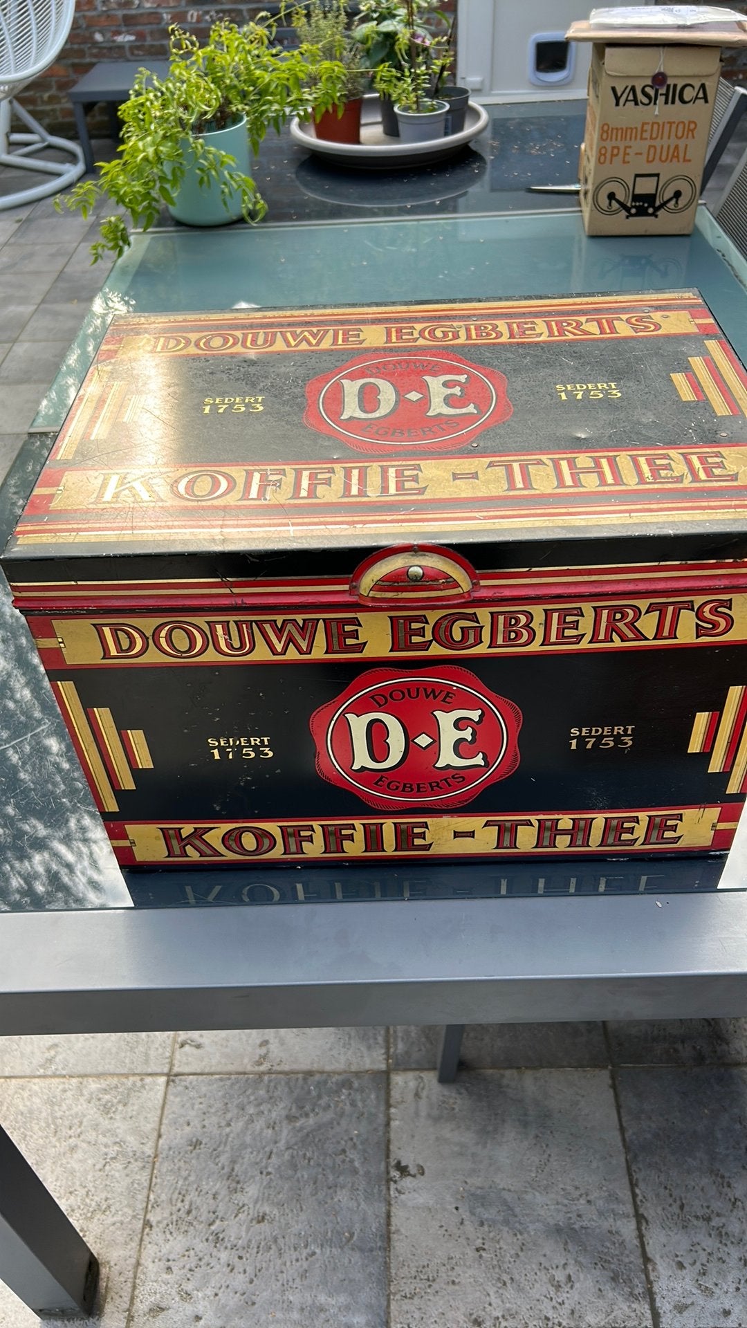 Verkoopsblik van Douwe Egberts, Ophalen, Gebruikt, Koffie, Douwe Egberts