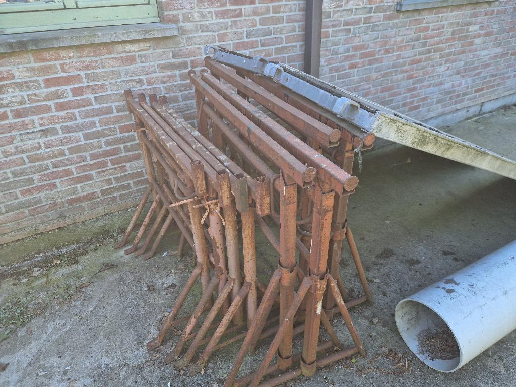schragen en drie werkvloeren, Ophalen, Gebruikt, Gevelsteiger