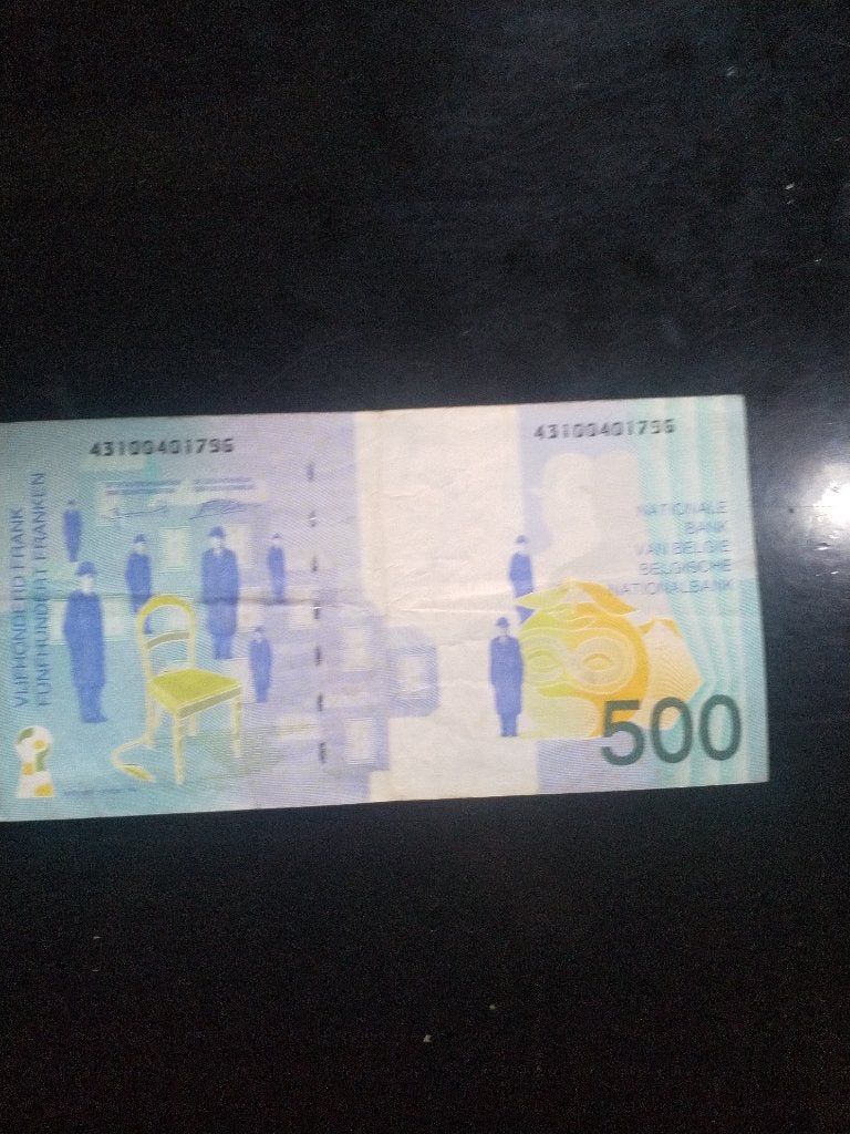 Bankbiljet van 500 frank René Magritte +4917647864455, Postzegels en Munten, Bankbiljetten | België, Ophalen of Verzenden, Los biljet