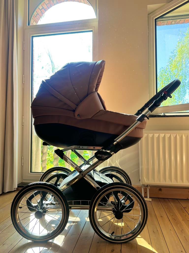 Kinderwagen cognac leren look P’tit Chou classic, Enfants & Bébés, Poussettes & Combinaisons, Comme neuf, Poussette, Enlèvement