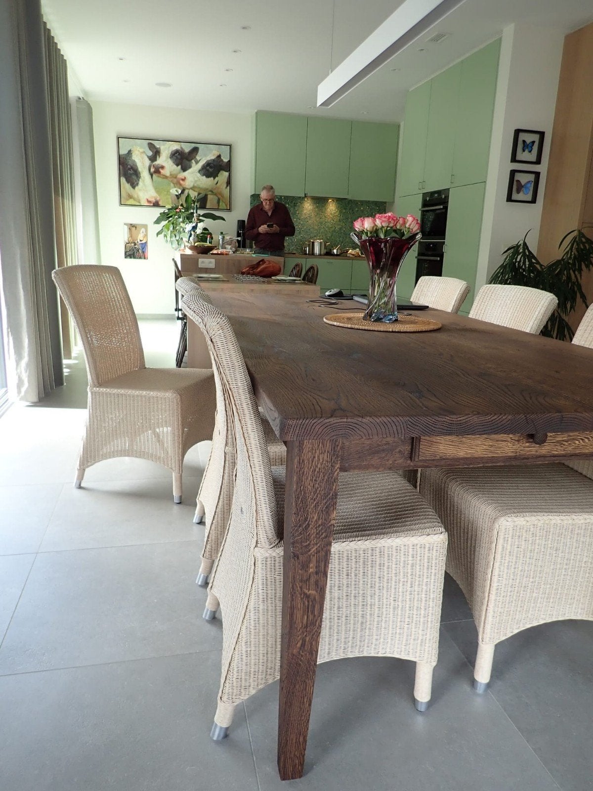 Lloyd Loom eettafelstoelen, Huis en Inrichting, Stoelen, Ophalen, Wit