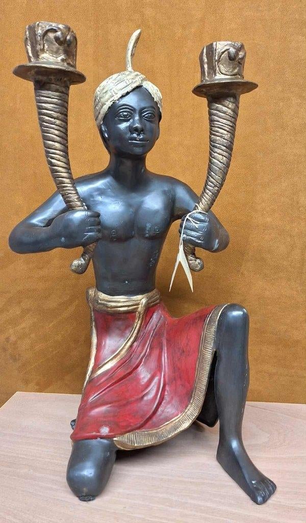decoratief metalen beeld, Verzamelen, Ophalen, Zo goed als nieuw, Mens