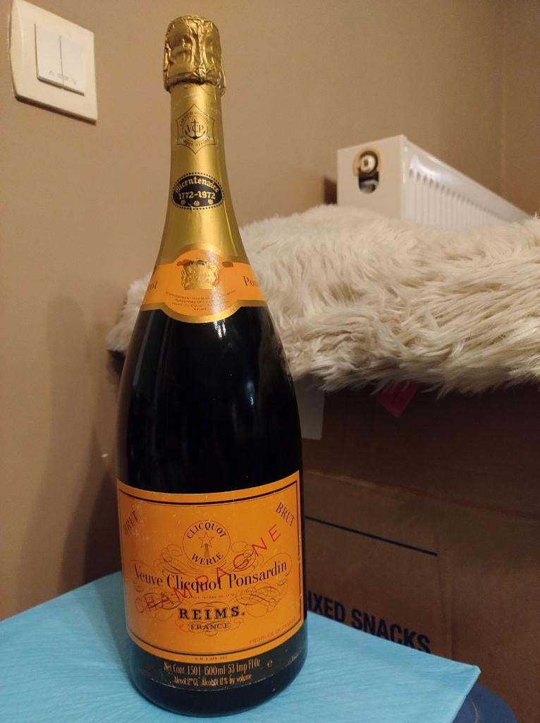 Champagne Veuve Clicquot brut Bicentenaire 1772-1972, 1,5 L, Frankrijk, Nieuw, Ophalen of Verzenden, Champagne