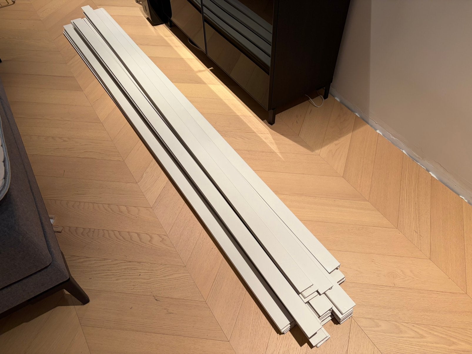 40 stuks plint massief hout, Doe-het-zelf en Bouw, Ophalen, Eiken, Nieuw, 200 tot 250 cm
