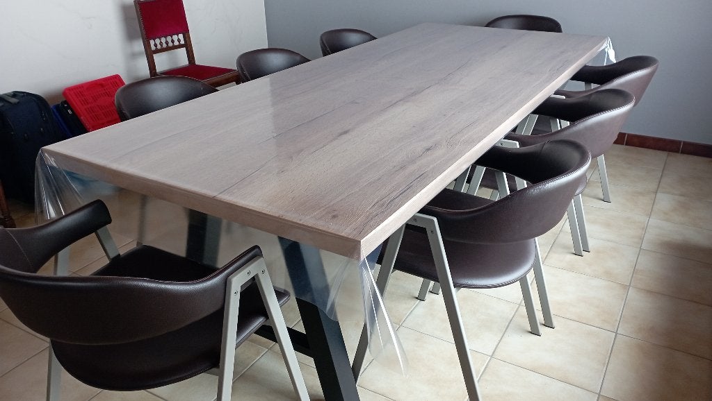 eettafel, Chêne, Comme neuf, 100 à 150 cm, Enlèvement