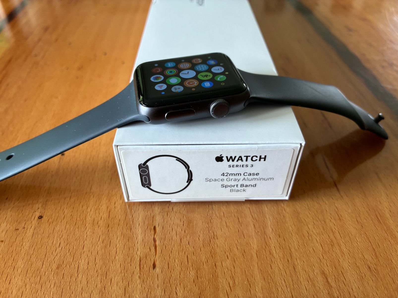 Apple Watch-serie 3, Zwart, IOS, Ophalen of Verzenden, Zo goed als nieuw