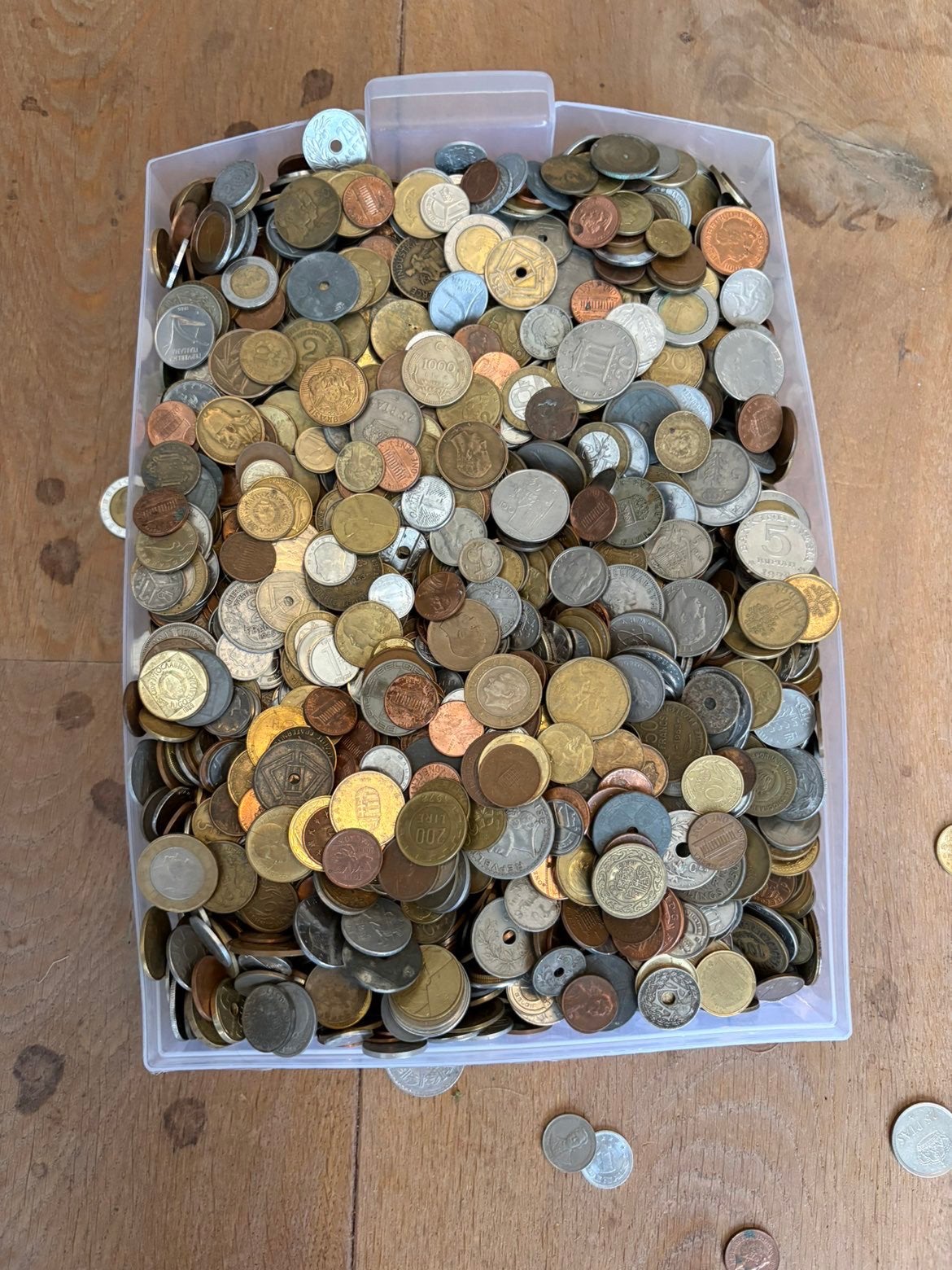 Wereldmunten mix van zolder 2kg, Postzegels en Munten, Ophalen of Verzenden, Munten