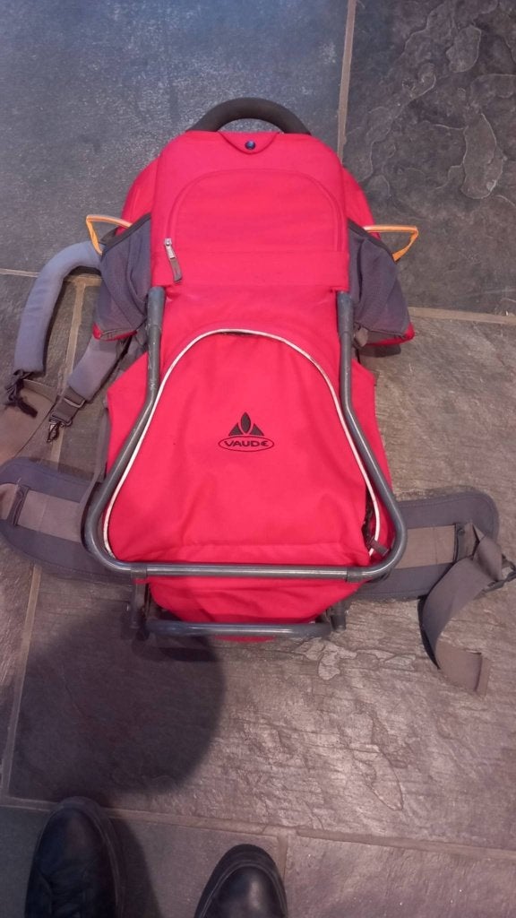 Vaude kinderdrager rood, Gebruikt, Ophalen of Verzenden, Rug, Overige merken