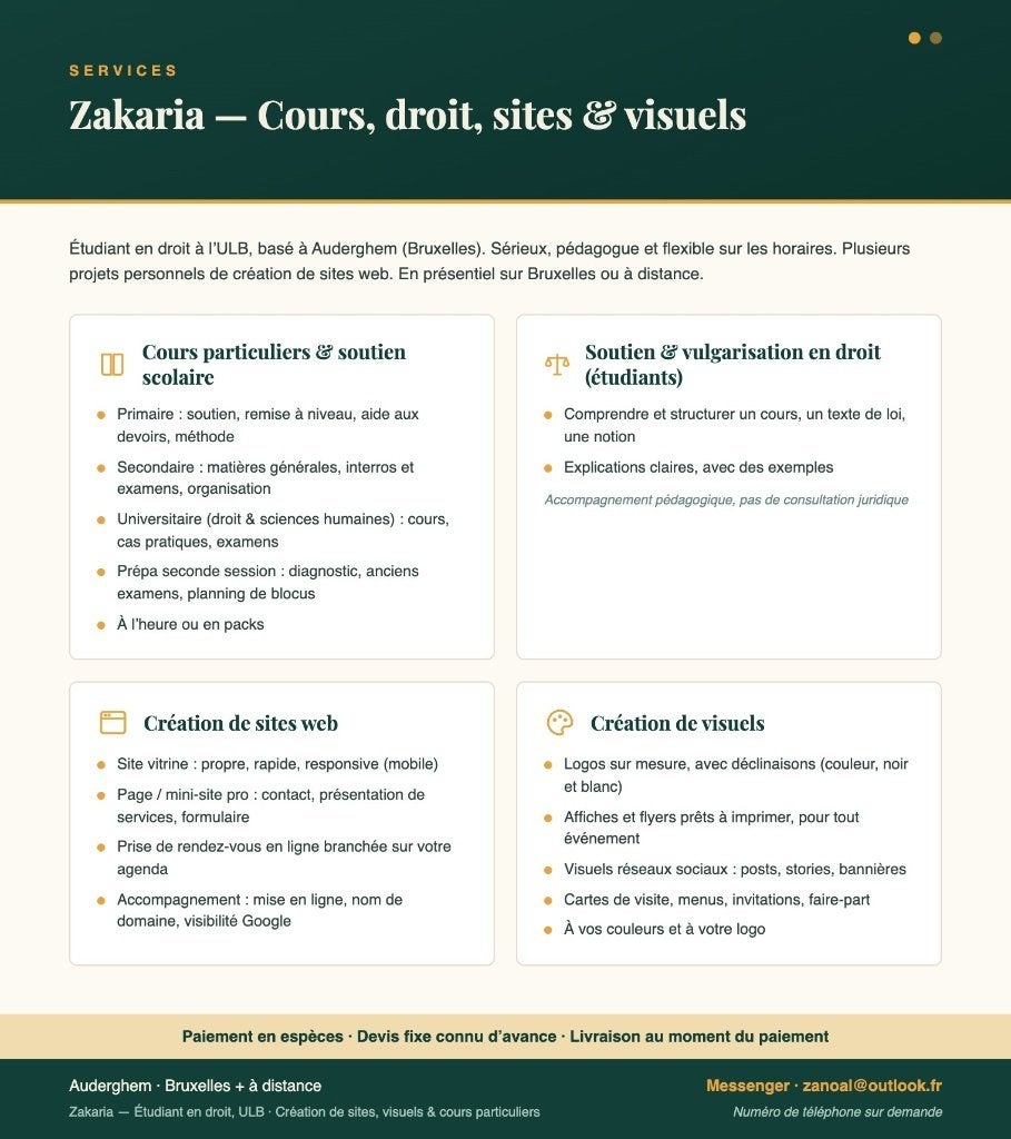 Site/Visuels/Cours/Flyers/Logo, Divers, Divers Autre, Neuf, Enlèvement ou Envoi