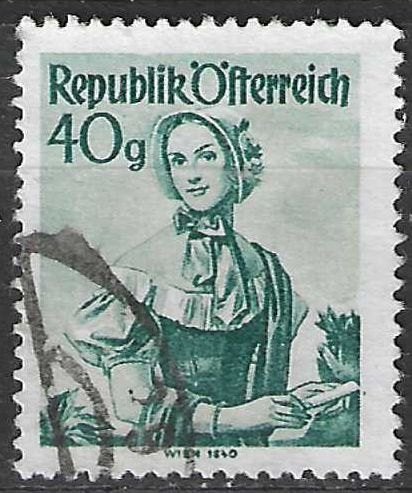 Oostenrijk 1948/1950 - Yvert 744A - Klederdrachten (ST), Verzenden, Gestempeld