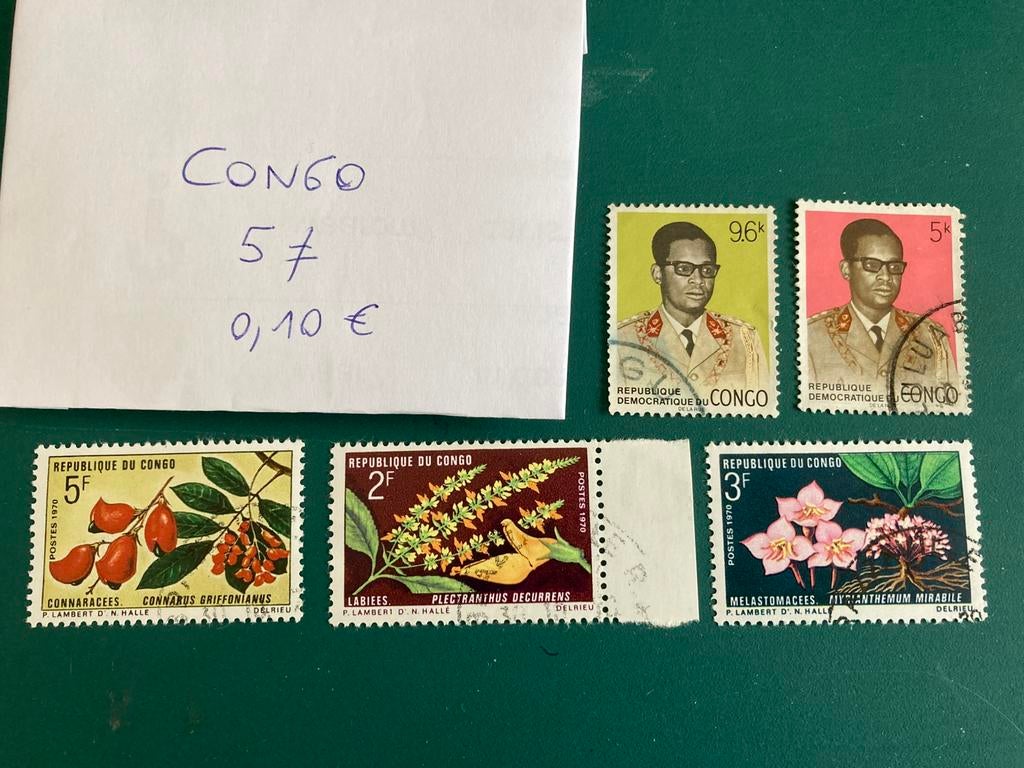 Lot postzegels Congo, Ophalen of Verzenden, Gestempeld