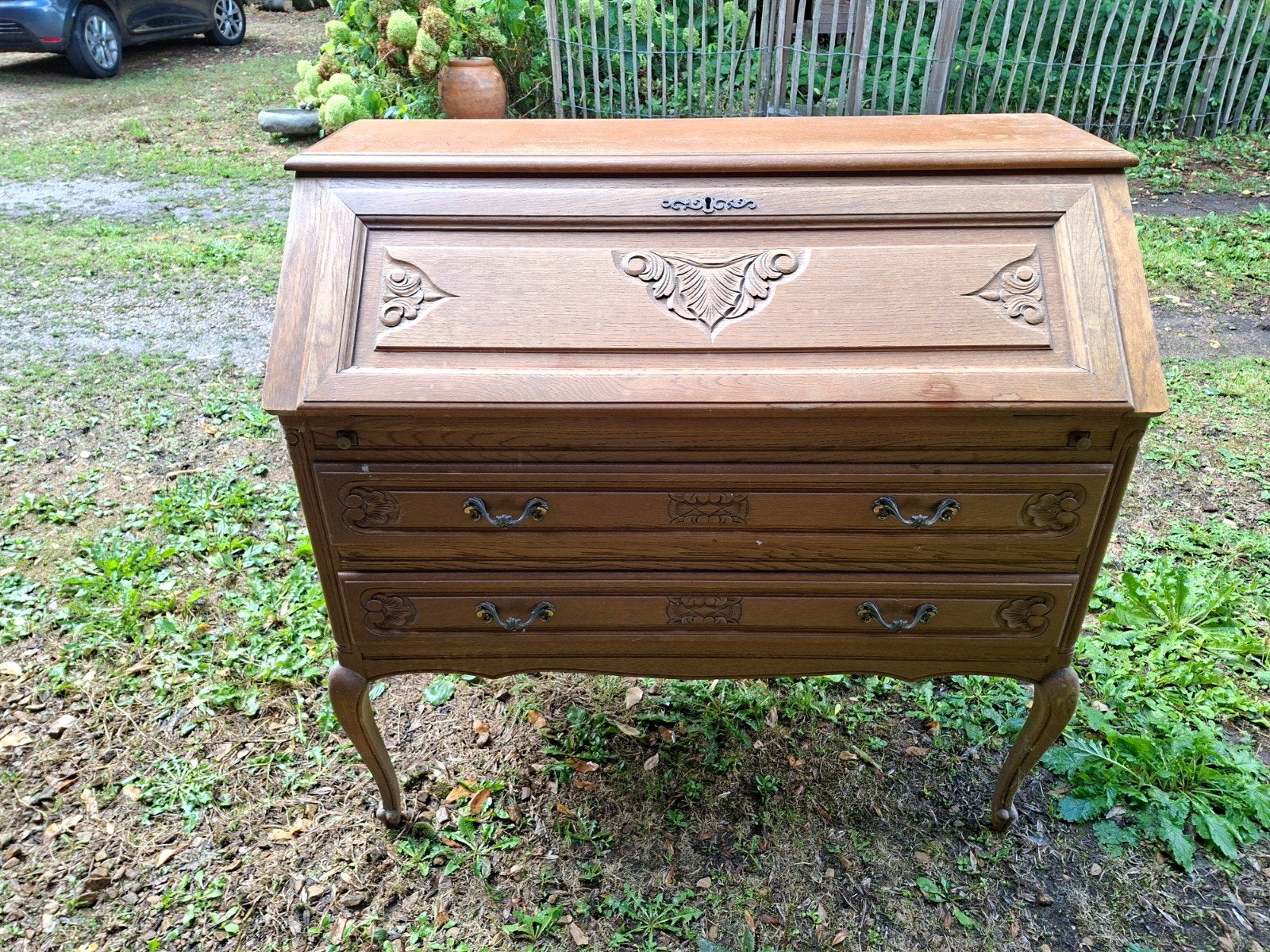 antieke secretaire, Ophalen