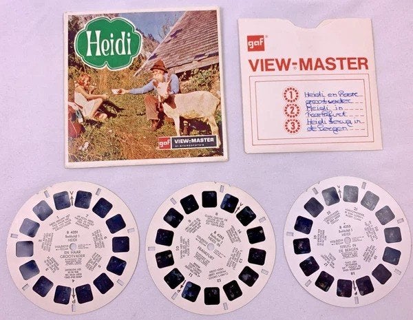 GAF View-Master Black Beauty 21 stereofoto's D 135 jaren 60, Verzenden