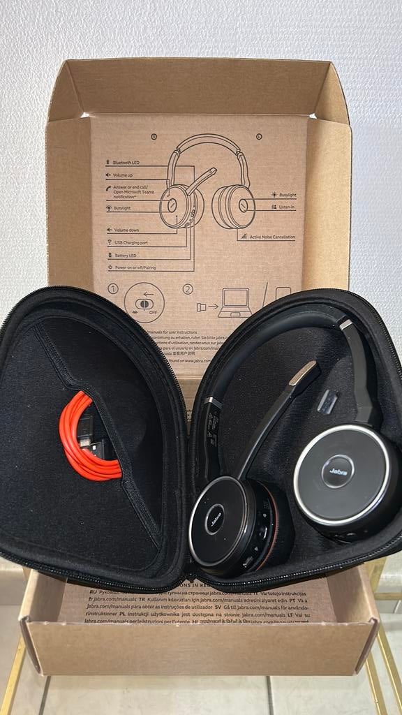 Jabra Evolve 75, Overige merken, Gebruikt, Draadloos, Op oor (supra aural)
