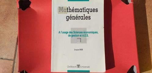Mathématiques générales à l'usage des sciences économiques, Livres, Enlèvement