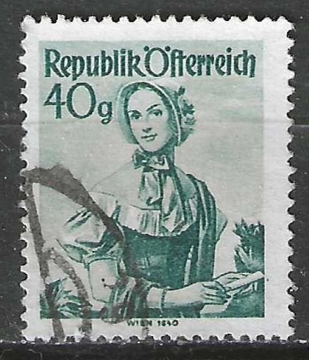 Autriche 1948/1950 - Yvert 744A - Costumes (ST), Envoi, Affranchi