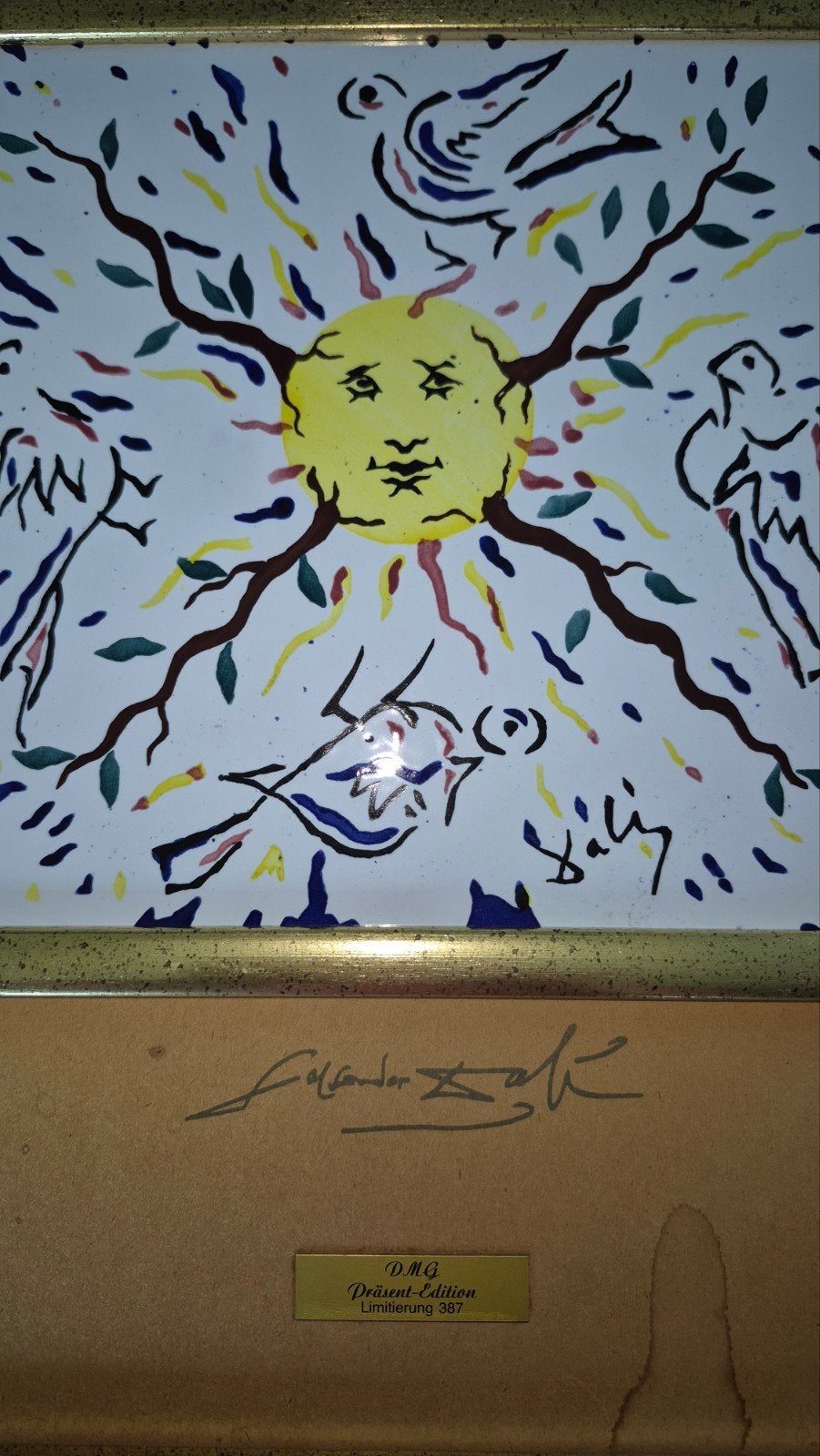 Ceramiek tegel van Dali, Antiek en Kunst, Antiek | Keramiek en Aardewerk, Ophalen of Verzenden