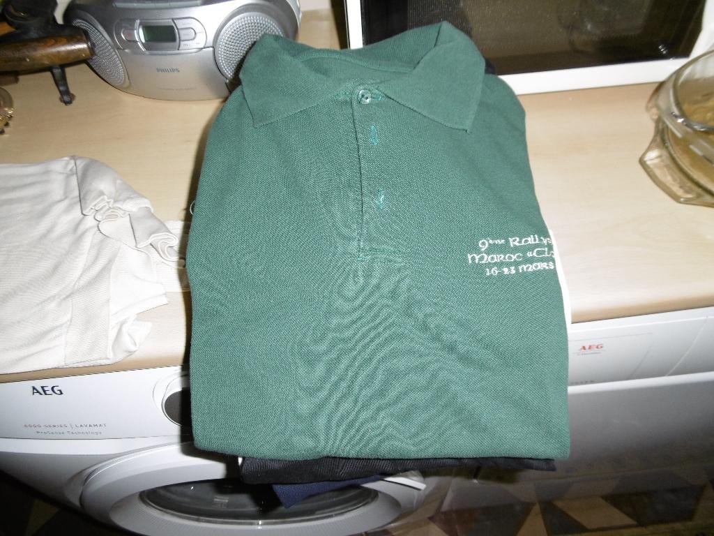 polo pour hommes 9éme rallye maroc 16-23 mars 2002 shell, Enlèvement ou Envoi, Comme neuf, Taille 52/54 (L), Vert