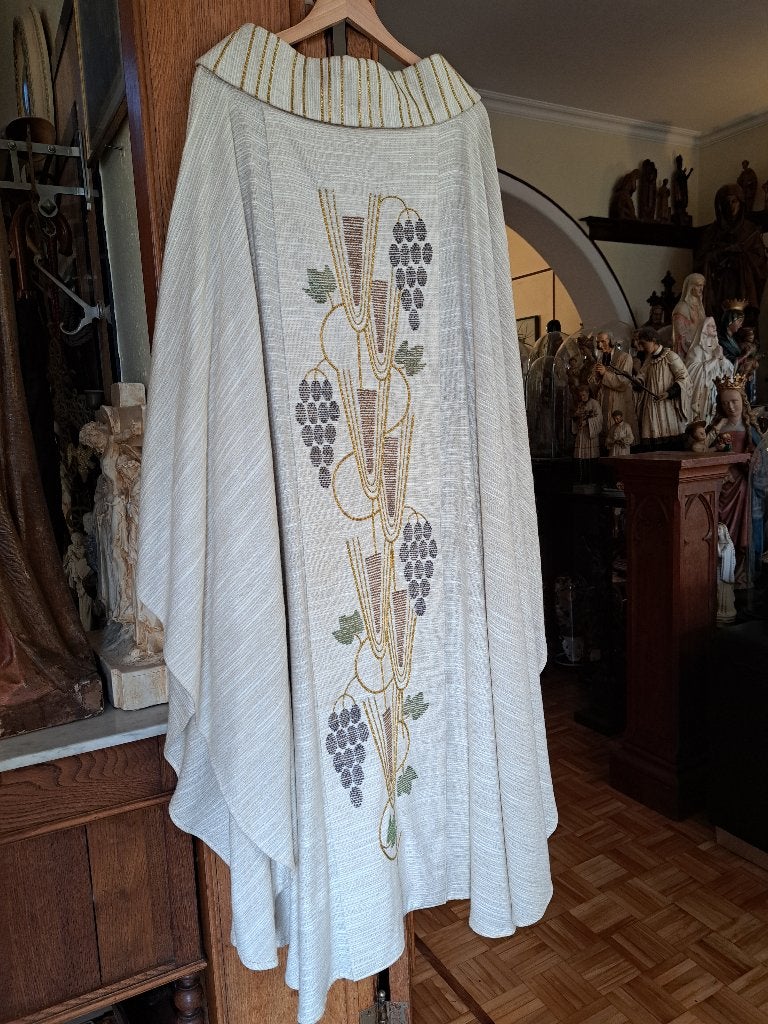 Antiek Vintage Kerk  Priester Liturgis Kazuifel Vestment Mis, Enlèvement ou Envoi