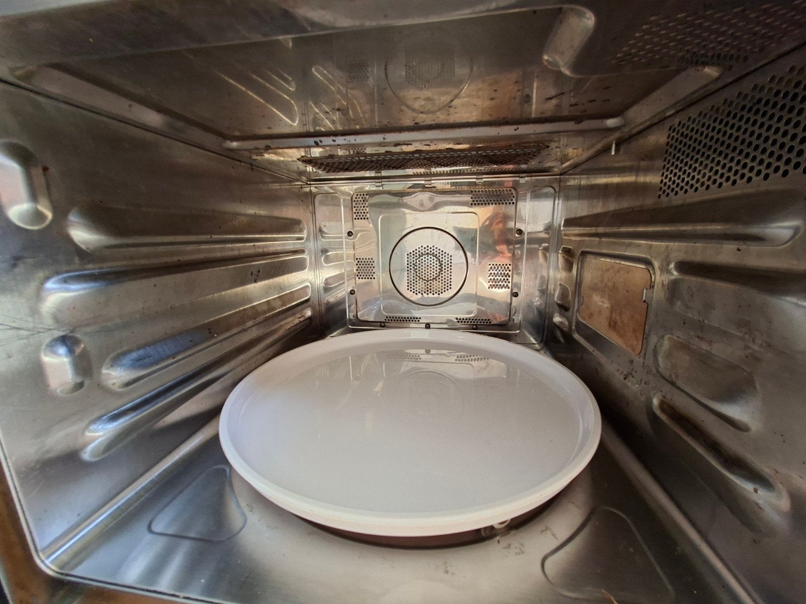 Sharp R-967 combimagnetron oven, Elektronische apparatuur, Microgolfovens, Ophalen, Gebruikt, Grill, Draaiplateau