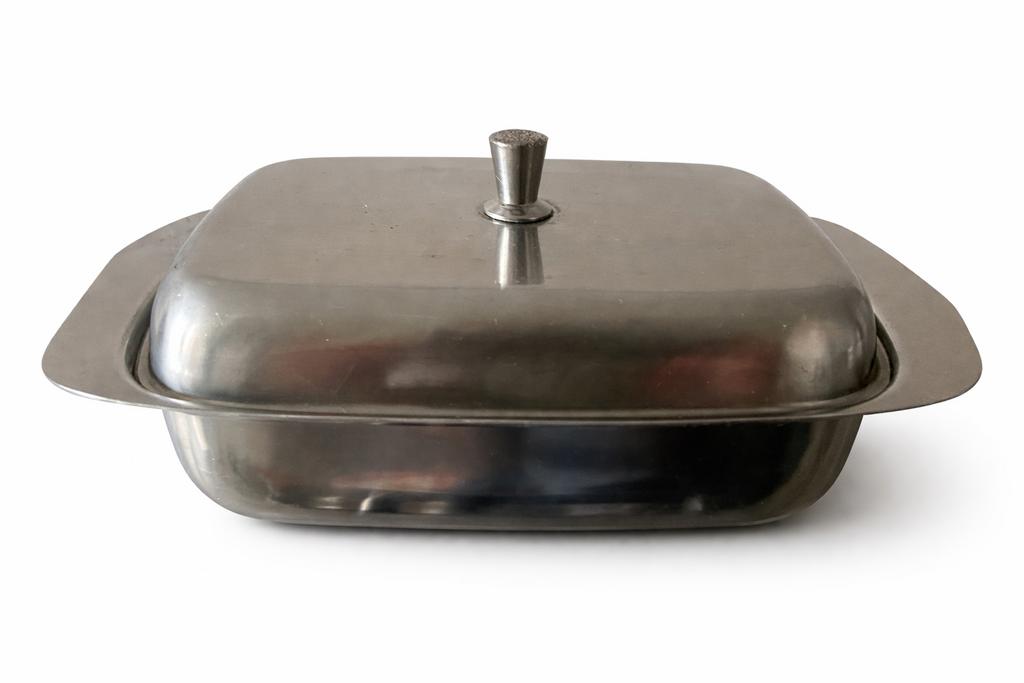 Plat en acier inoxydable de 20 cm couvercle, Enlèvement ou Envoi, Comme neuf, Autres matériaux, Autres types