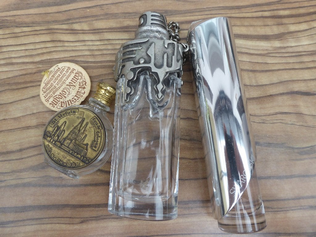 3 flacons  de parfum ,Thierry mugler,ste ursula, Swarovski, Enlèvement ou Envoi, Utilisé, Bouteille de parfum
