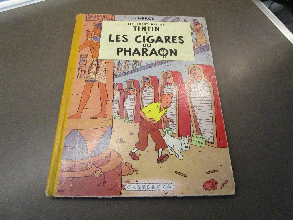 Tintin - Les cigares du pharaon - 1955 - 2e édition, Enlèvement ou Envoi, Une BD, Utilisé, Hergé