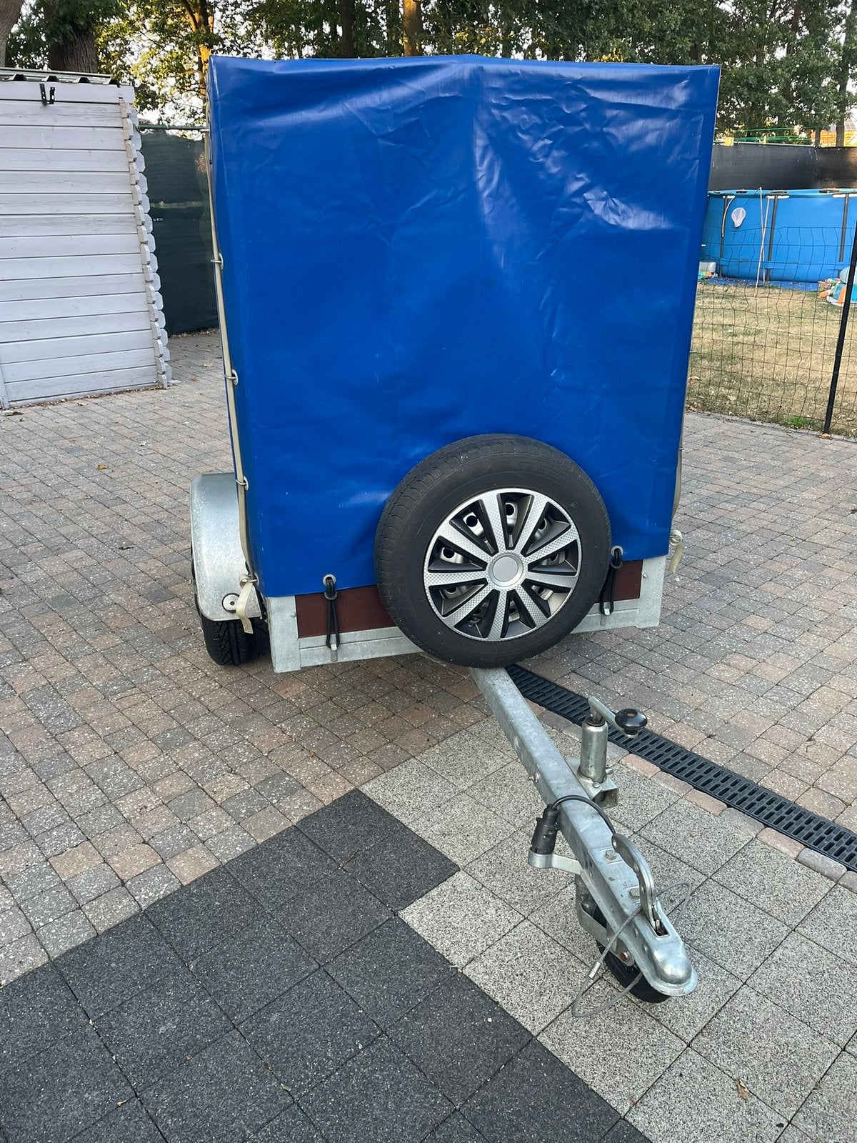 Zeer mooie aanhanger met huif . Nieuw staat, Auto diversen, Ophalen, Zo goed als nieuw