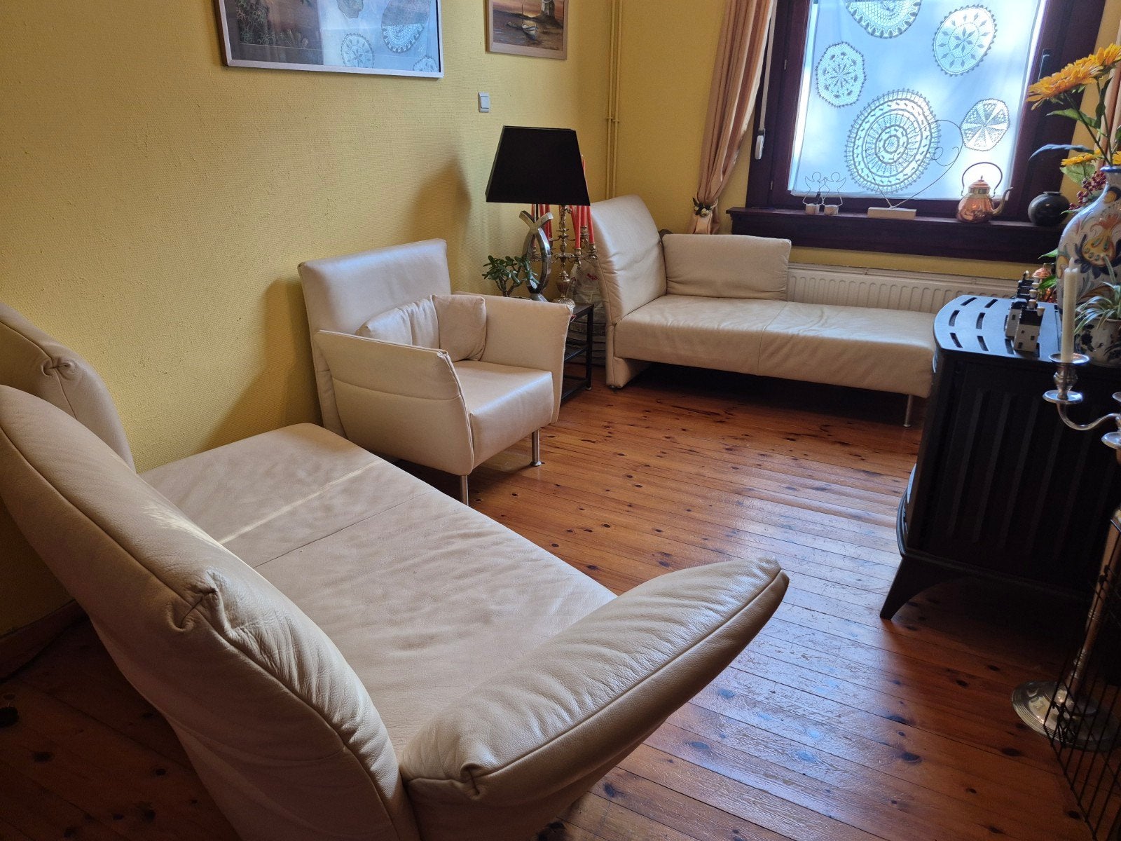 Salon de cuir, Maison & Meubles, Canapés | Coins salons complets, Enlèvement