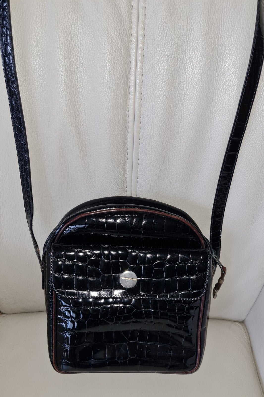 Paca's Florence  croco leder crossbody Italië, Ophalen of Verzenden, Leer