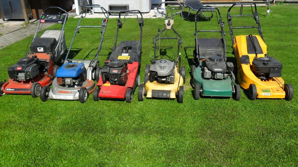 lot grasmaaiers, Cirkelmaaier, Ophalen, Gebruikt, Benzine-grasmaaier