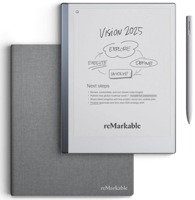 reMarkable 2 met grijze cover, grijze marker en 9 vullingen!, Computers en Software, Ophalen of Verzenden, Zo goed als nieuw, ReMarkable II