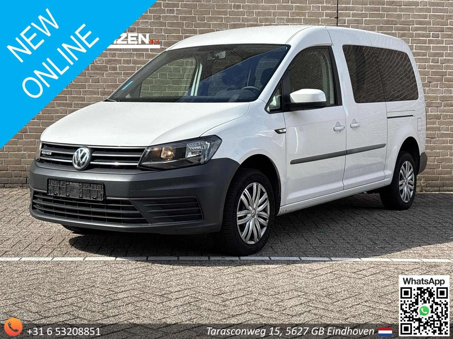 Volkswagen Caddy Maxi 1.4 TGI Trendline 5p | € 6.950,- NETTO, Autos, 116 g/km, Achat, Entreprise, Blanc