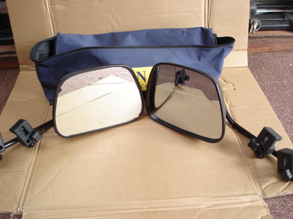 Caravan spiegels milenco grand aero 3 met draagtas, Caravans en Kamperen, Ophalen, Gebruikt