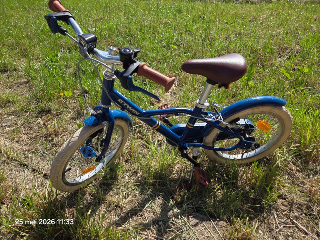 Kinderfiets 16 inch Decathlon City 900, Fietsen en Brommers, Ophalen, Gebruikt, Velgrem, Handrem