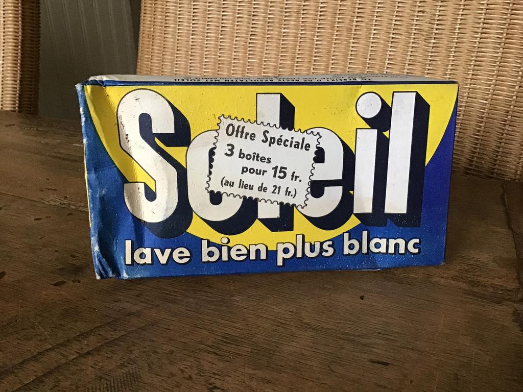 Vintage pakket waspoeder Soleil zeldzame uitgave, Verzamelen, Ophalen of Verzenden