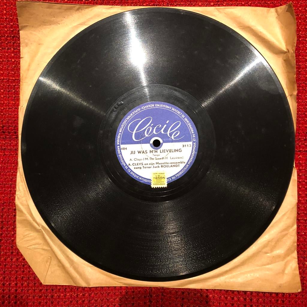78 toeren shellac ‘bakeliet’ plaat Aalst  (Cécile 484), Cd's en Dvd's, Ophalen of Verzenden, Zo goed als nieuw, 10 inch