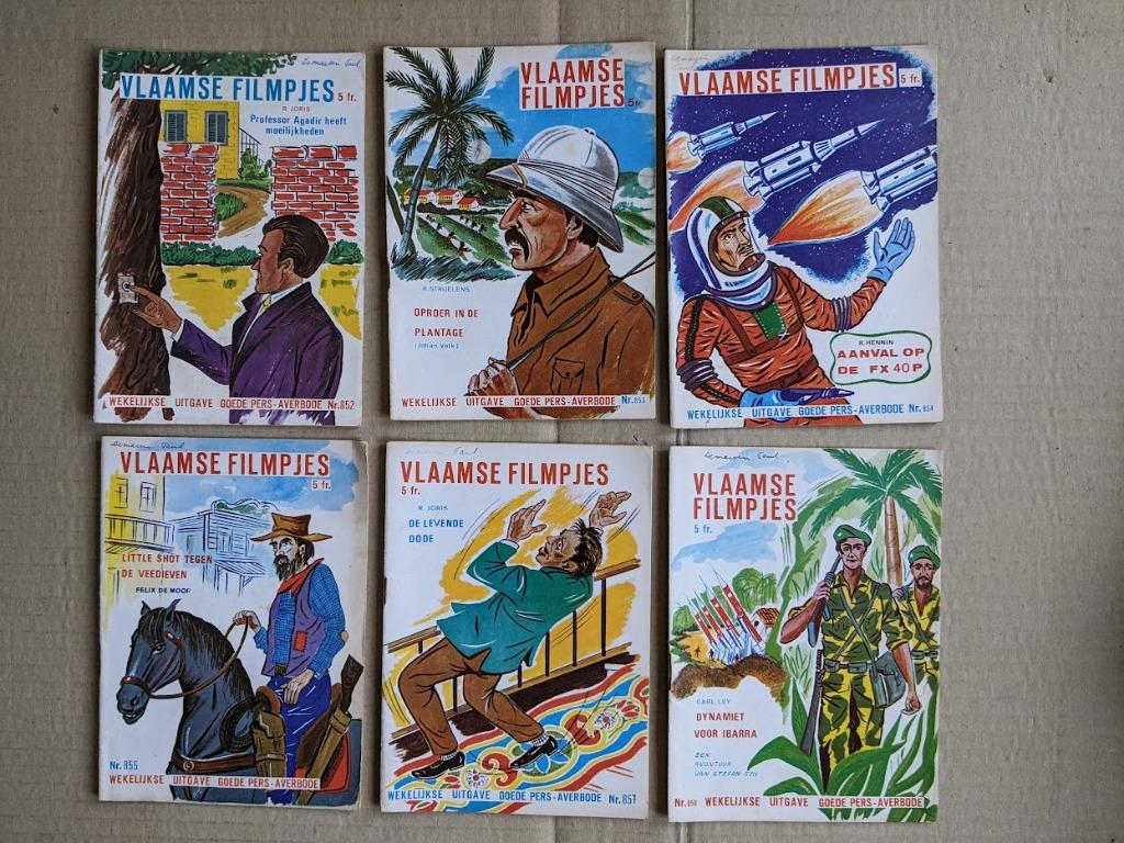 6 Vlaamse Filmpjes uit jaren ’70, Ophalen of Verzenden, Gelezen