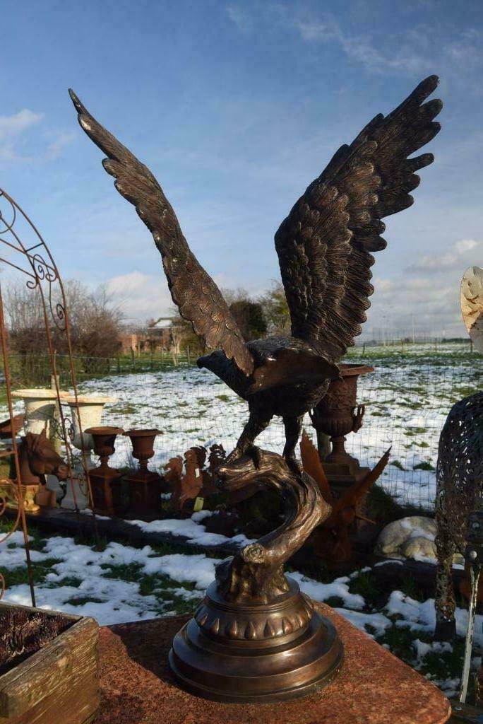 Grand aigle en bronze 90 cm  (l'envol), Enlèvement, Bronze