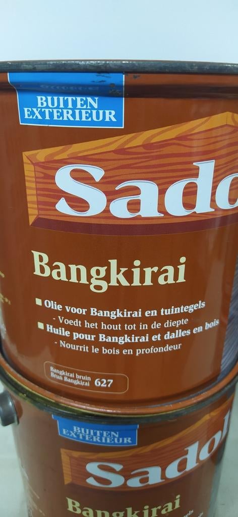 Sadolin Bankirai olie. 2,5 liter/pot. NIEUW. Nog 2 potten., Doe-het-zelf en Bouw, Ophalen, Nieuw, Bruin