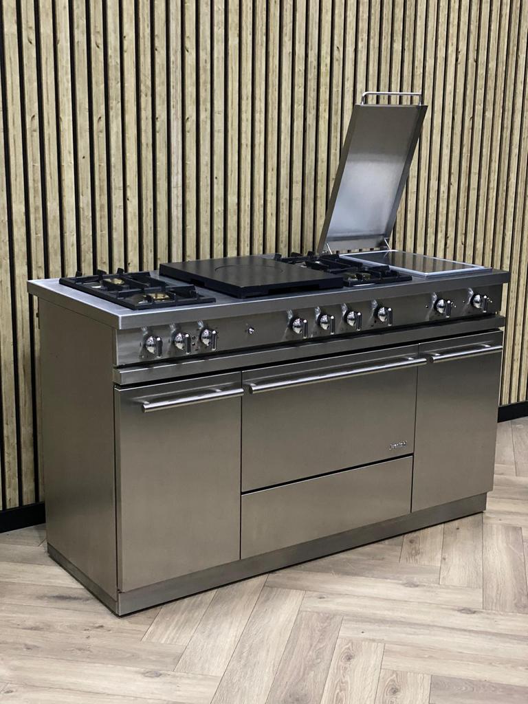 Lacanche Westahl Inox 150cm Full Option + Hete Lucht, Warmhoudplaat, 60 cm of meer, Ophalen of Verzenden, Zo goed als nieuw