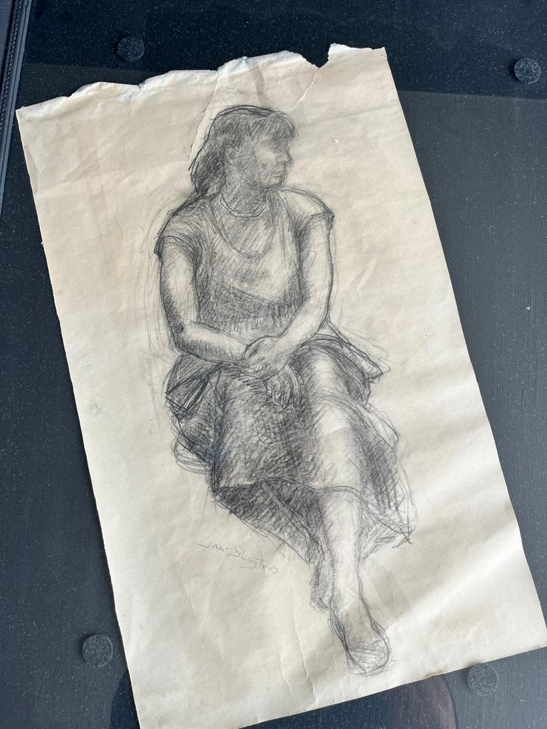 Tekening/schets Jan Sluijters gesigneerd!, Antiek en Kunst, Kunst | Tekeningen en Fotografie, Ophalen of Verzenden