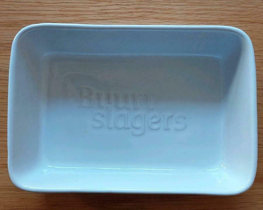 witte stenen ovenschotel Buurt slagers 24 x 16 x 5,5 cm, Huis en Inrichting, Keuken | Servies, Ophalen of Verzenden, Zo goed als nieuw