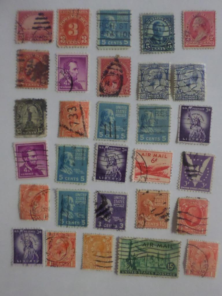 postzegels Amerika Verenigde Staten USA afgestempeld OUD, Ophalen of Verzenden, Gestempeld, Noord-Amerika