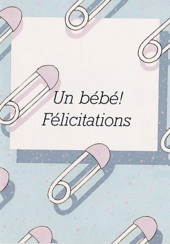 3 nouvelles cartes de vœux vintage "Un bébé - Félicitations", Enlèvement ou Envoi, Neuf